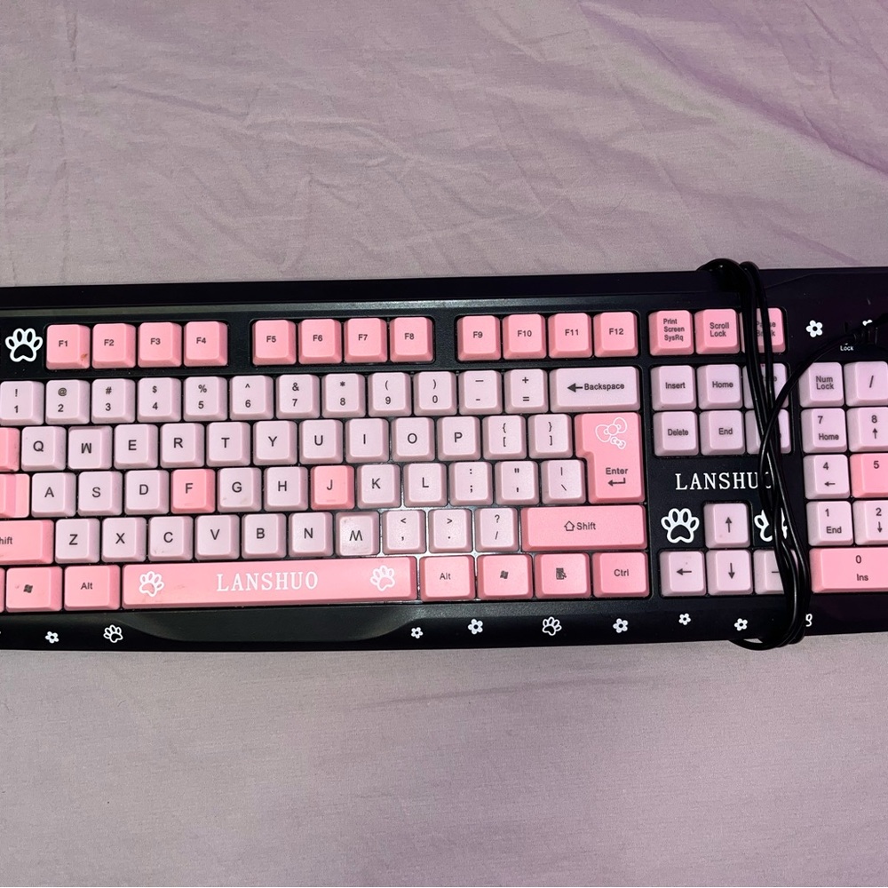 Pink and Black LANSHUO Keyboard